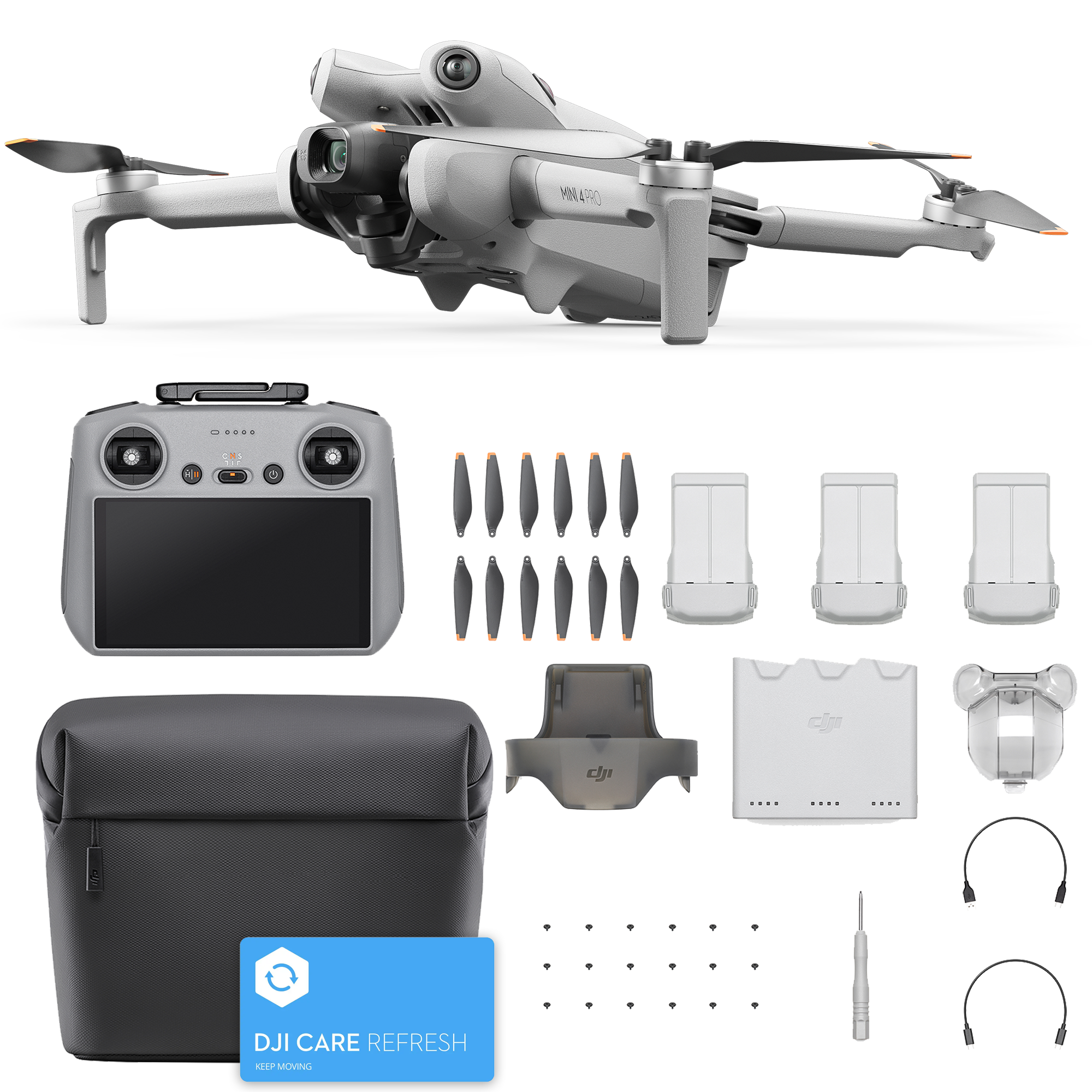 Dron DJI Mini 4 Pro Fly More Combo (DJI RC 2) + DJI Care Refresh 1 rok